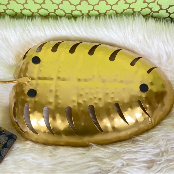 Monstera Gold Decorative Metal Tray Catchall - Picture 8 of 15